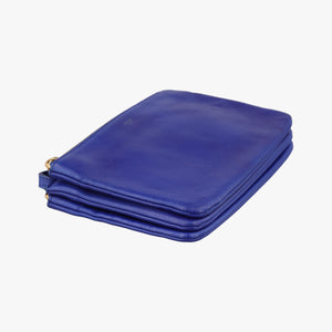 Vintage Celine TRIO Blue Leather  shoulderbag | stylenewstar