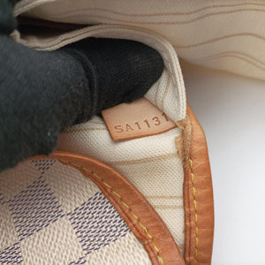 Pre-owned Louis Vuitton Neverfull MM Azur Damier Canvas N51107 handbag | stylenewstar