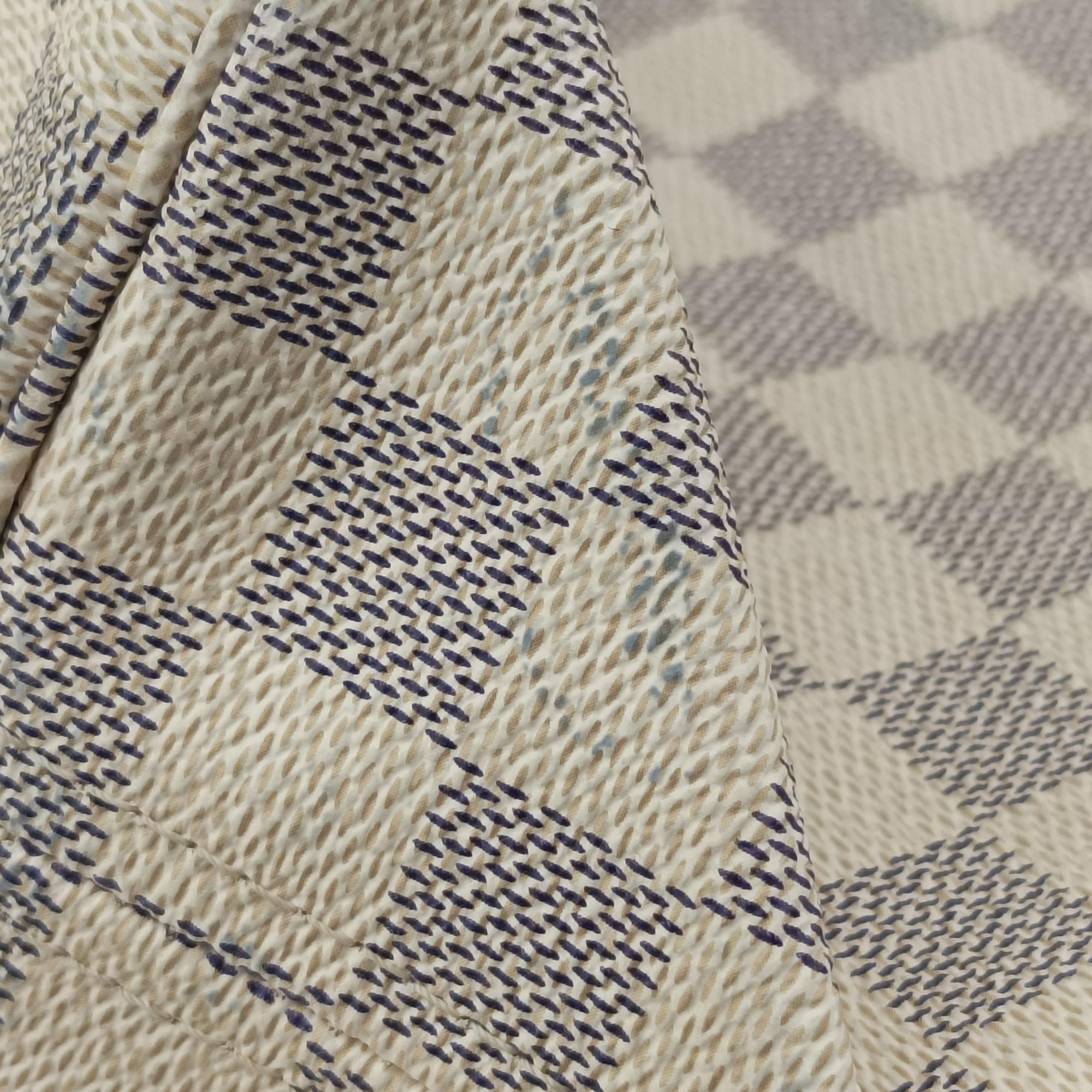 Pre-owned Louis Vuitton Neverfull MM Azur Damier Canvas N51107 handbag | stylenewstar