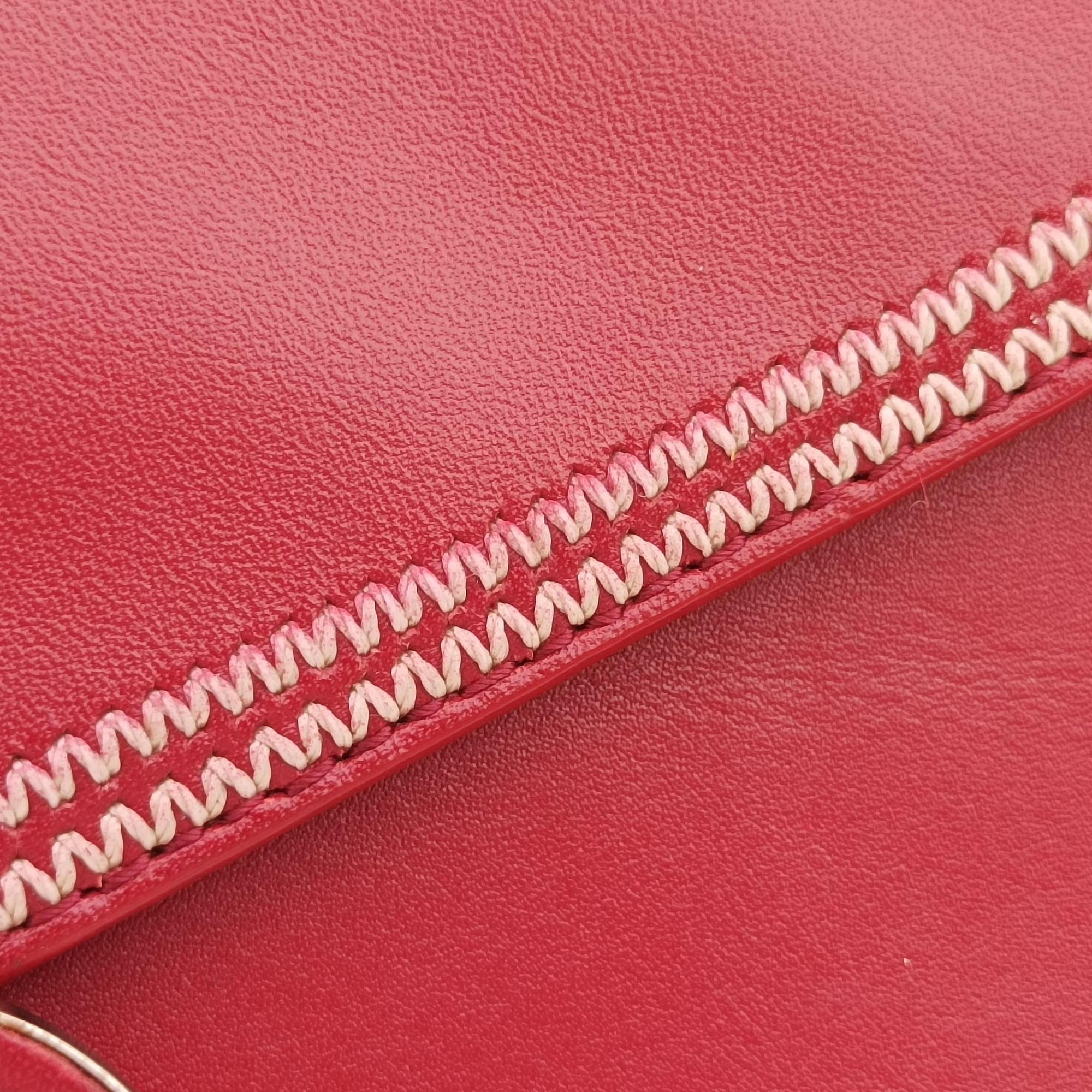 Secondhand Christian Dior D charm Red Leather  handbag | stylenewstar