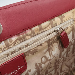 Secondhand Christian Dior D charm Red Leather  handbag | stylenewstar