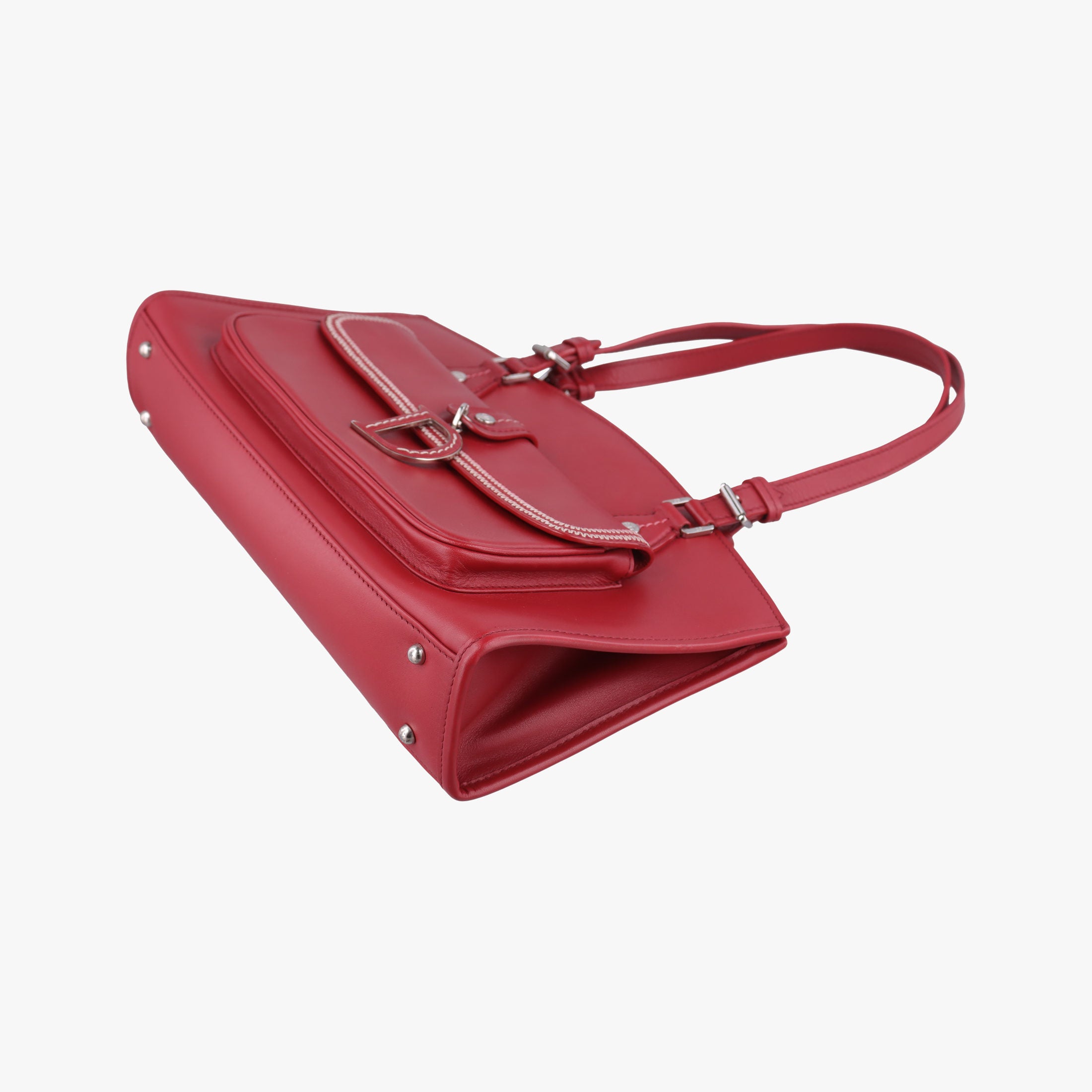 Secondhand Christian Dior D charm Red Leather  handbag | stylenewstar