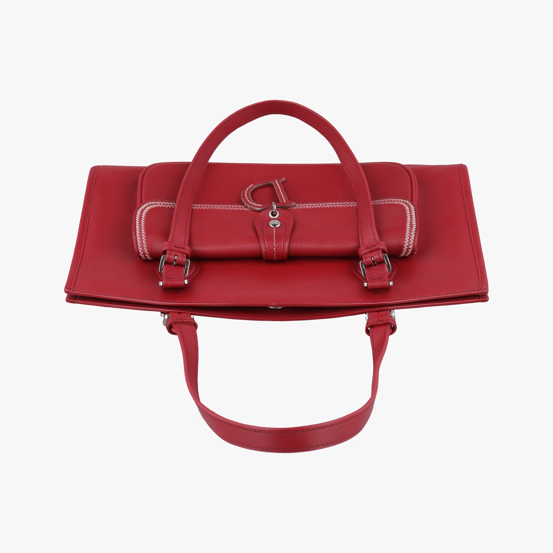 Secondhand Christian Dior D charm Red Leather  handbag | stylenewstar