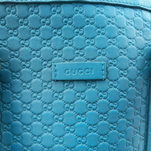 Pre-owned Gucci Microguccissima Blue Leather 449663 handbag | stylenewstar