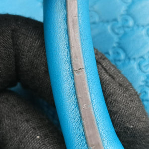 Pre-owned Gucci Microguccissima Blue Leather 449663 handbag | stylenewstar