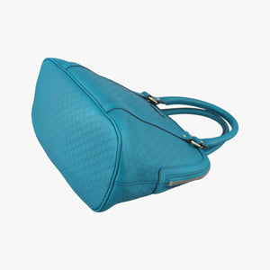 Pre-owned Gucci Microguccissima Blue Leather 449663 handbag | stylenewstar