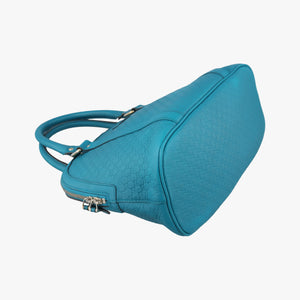 Pre-owned Gucci Microguccissima Blue Leather 449663 handbag | stylenewstar