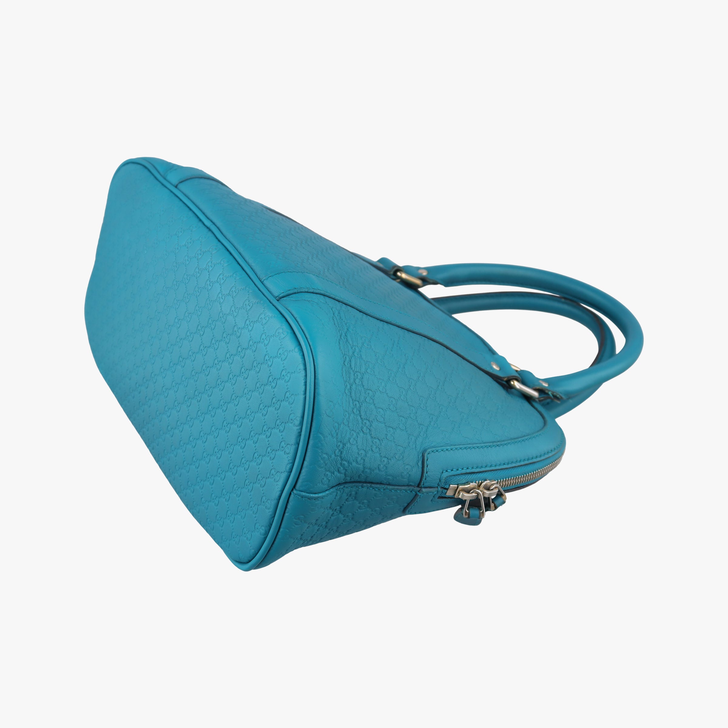 Pre-owned Gucci Microguccissima Blue Leather 449663 handbag | stylenewstar