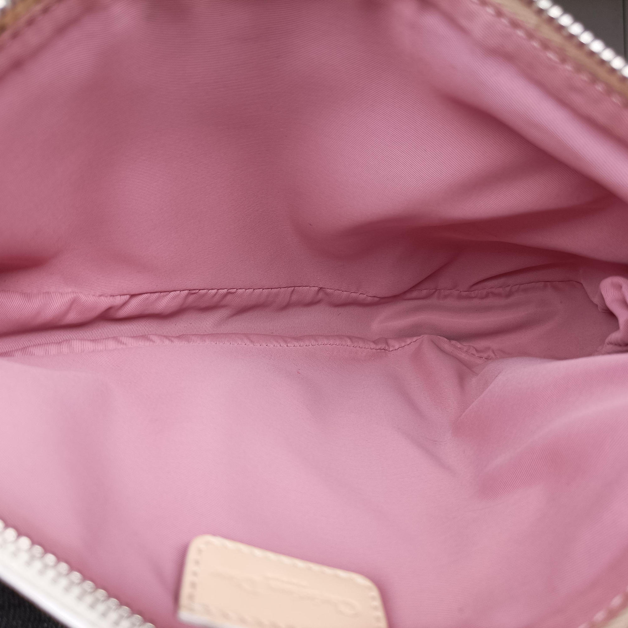 Secondhand Christian Dior Saddle Pink×White Canvas and Leather  handbag | stylenewstar