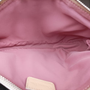 Secondhand Christian Dior Saddle Pink×White Canvas and Leather  handbag | stylenewstar