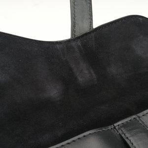Pre-owned Christian Dior saddle Black leather  bum bag/waist bag | stylenewstar