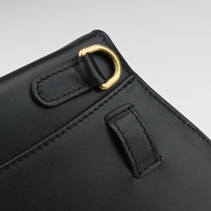 Pre-owned Christian Dior saddle Black leather  bum bag/waist bag | stylenewstar