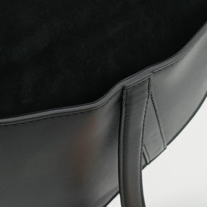 Pre-owned Christian Dior saddle Black leather  bum bag/waist bag | stylenewstar