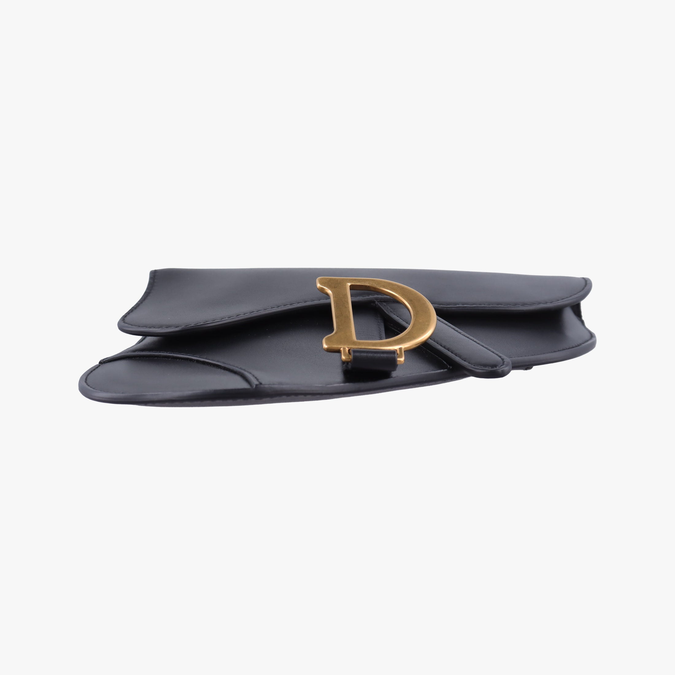 Pre-owned Christian Dior saddle Black leather  bum bag/waist bag | stylenewstar