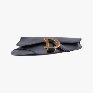 Pre-owned Christian Dior saddle Black leather  bum bag/waist bag | stylenewstar