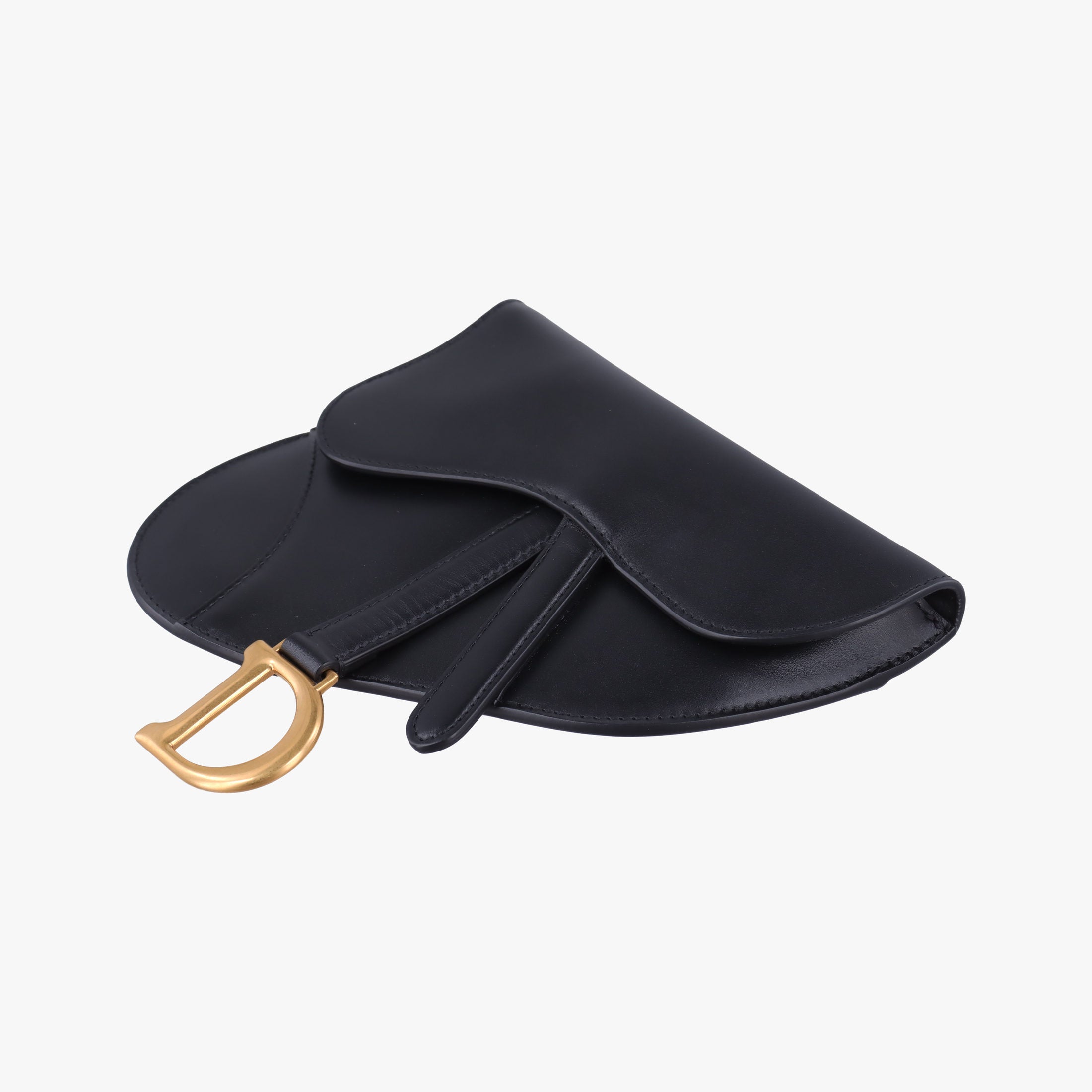 Pre-owned Christian Dior saddle Black leather  bum bag/waist bag | stylenewstar