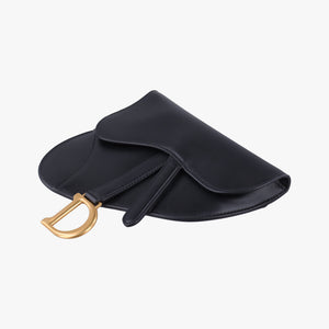 Pre-owned Christian Dior saddle Black leather  bum bag/waist bag | stylenewstar