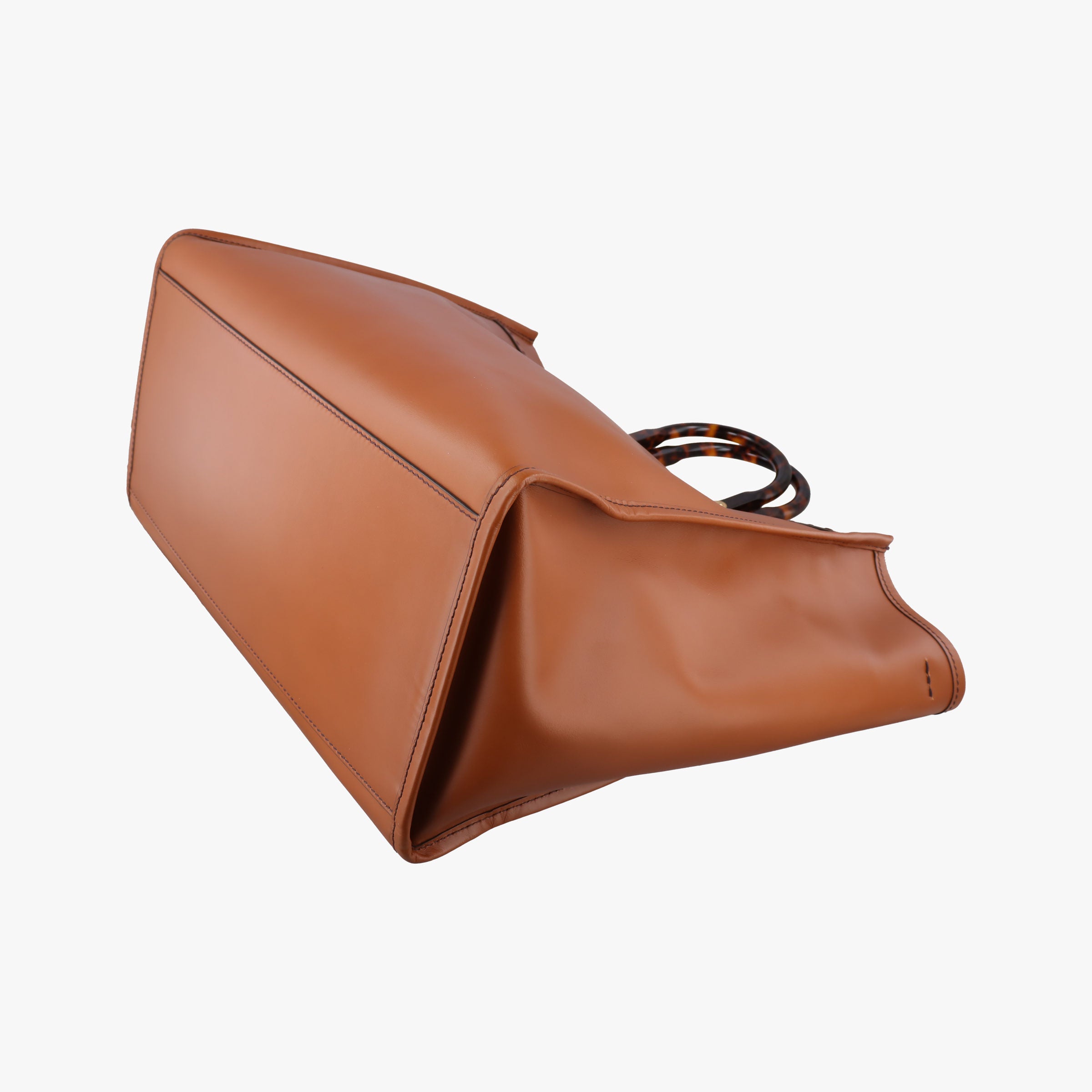 Pre-owned Fendi Sunshine Brown Leather 8BH372 handbag | stylenewstar