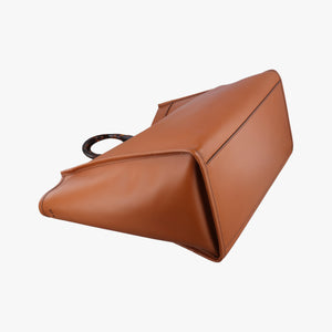 Pre-owned Fendi Sunshine Brown Leather 8BH372 handbag | stylenewstar
