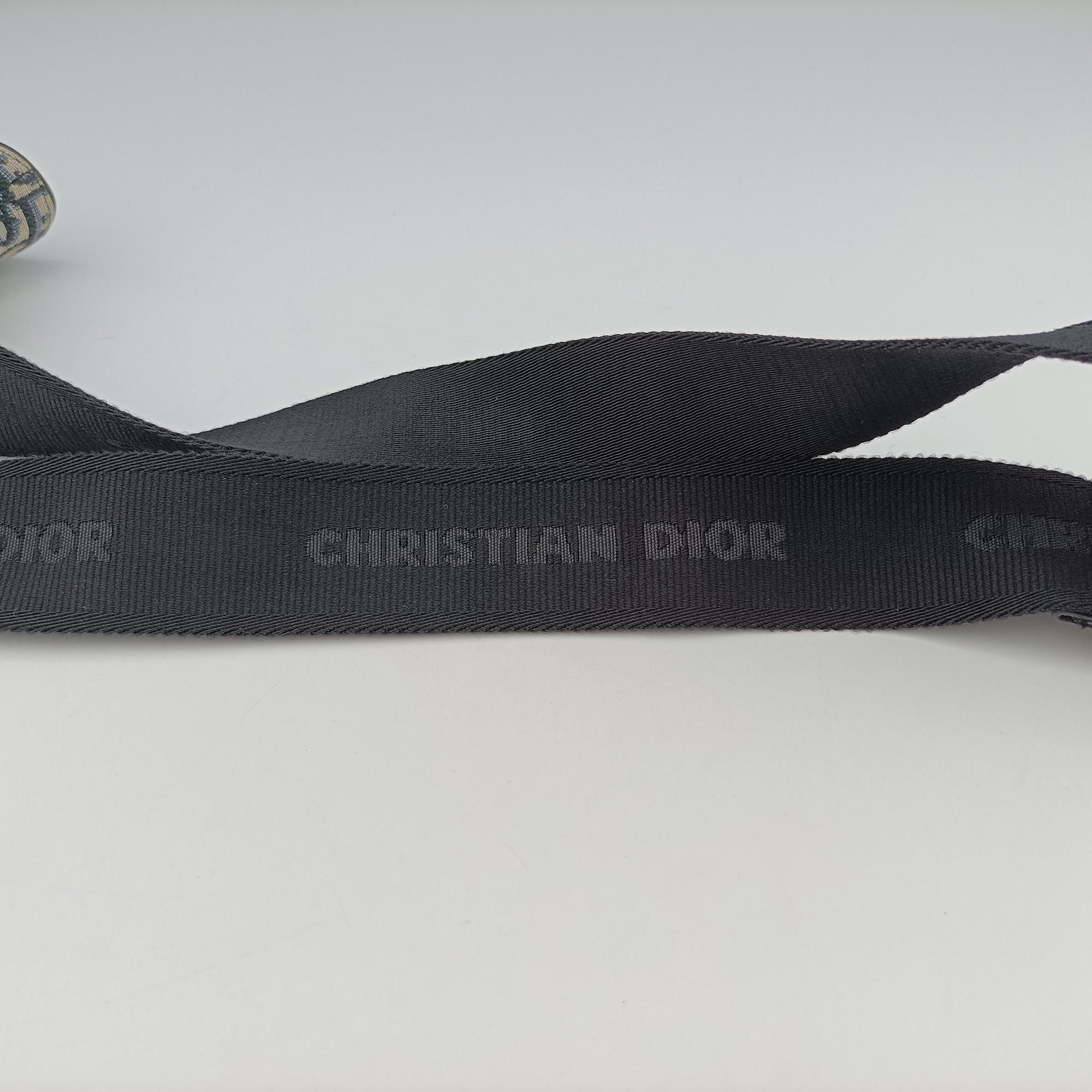 Pre-owned Christian Dior saddle Navy×Gray Jacquard  crossbodybag | stylenewstar