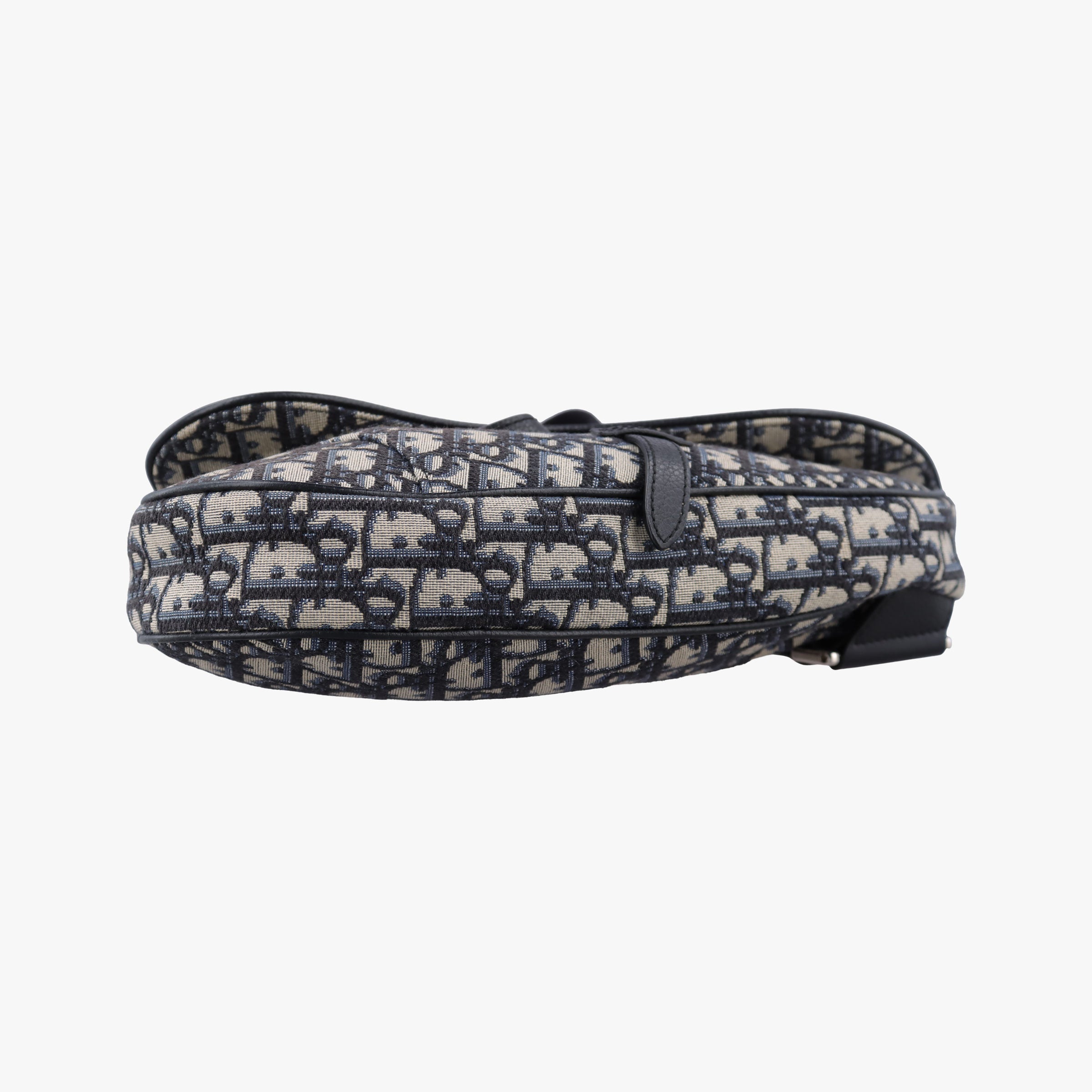 Pre-owned Christian Dior saddle Navy×Gray Jacquard  crossbodybag | stylenewstar
