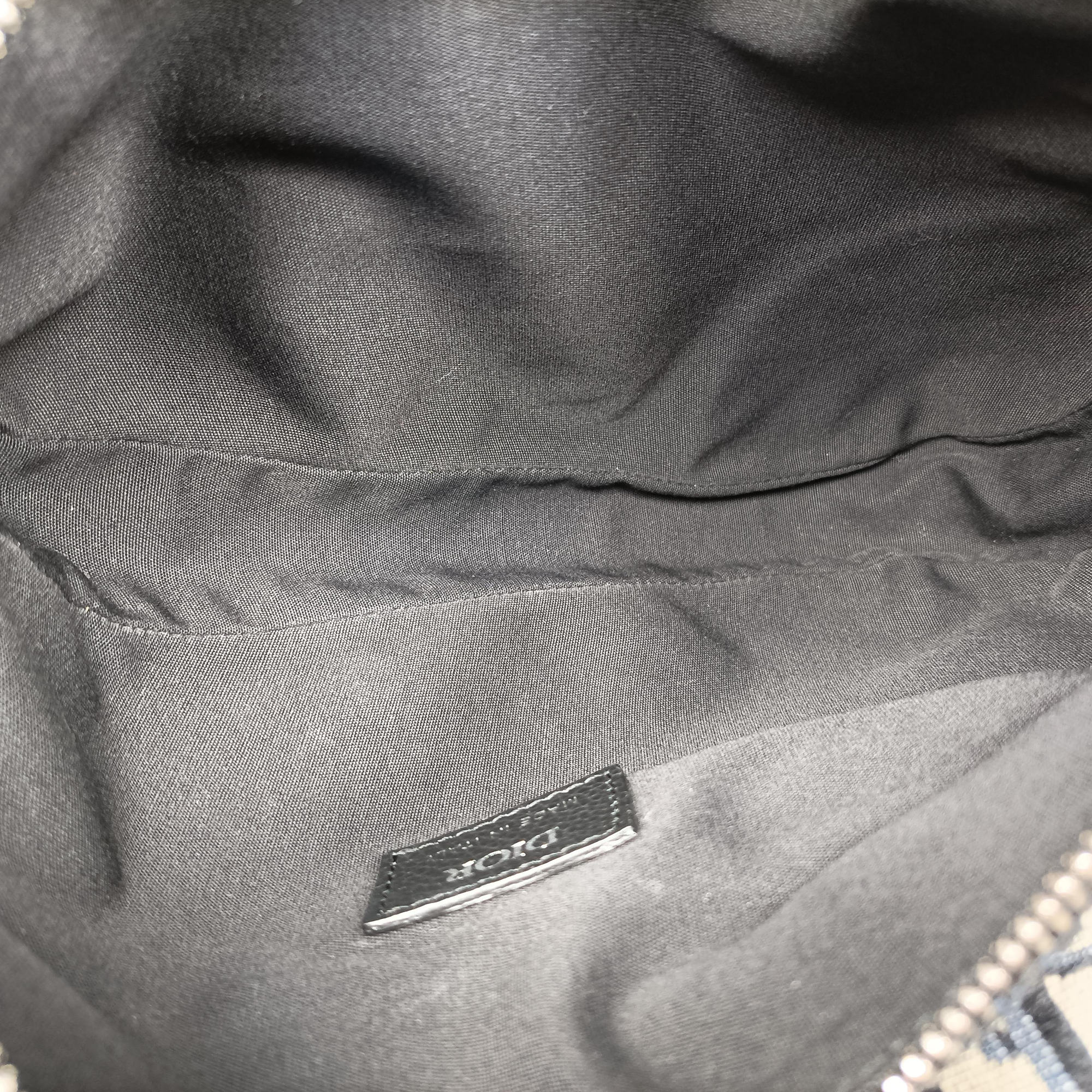 Pre-owned Christian Dior saddle Navy×Gray Jacquard  crossbodybag | stylenewstar