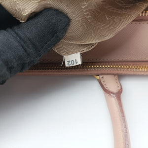 Pre-owned Prada Galleria Pink SAFFIANO Leather BN2274 handbag | stylenewstar