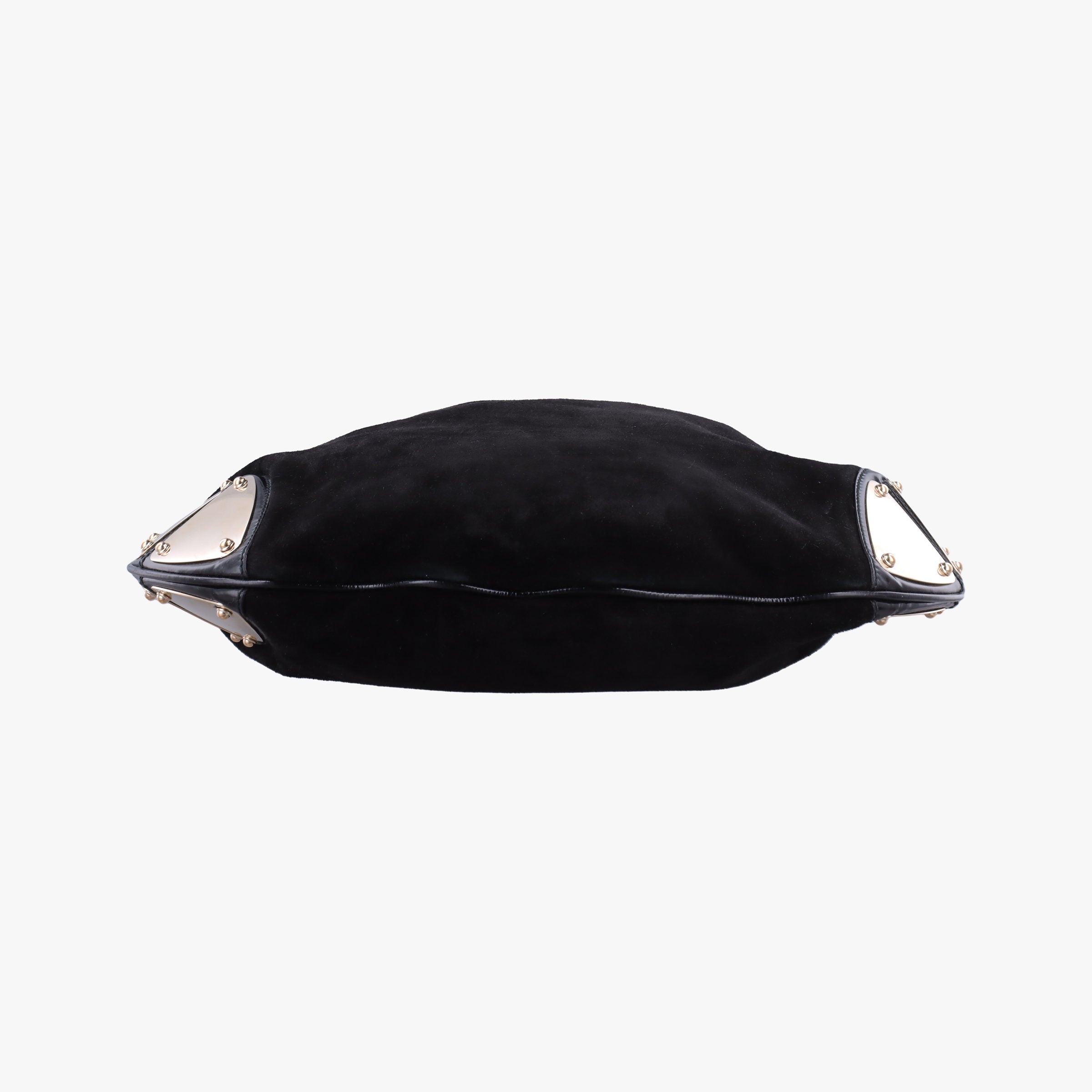 Pre-owned Gucci Bamboo Babouska Indy Hobo Black Suede 177088 shoulderbag | stylenewstar