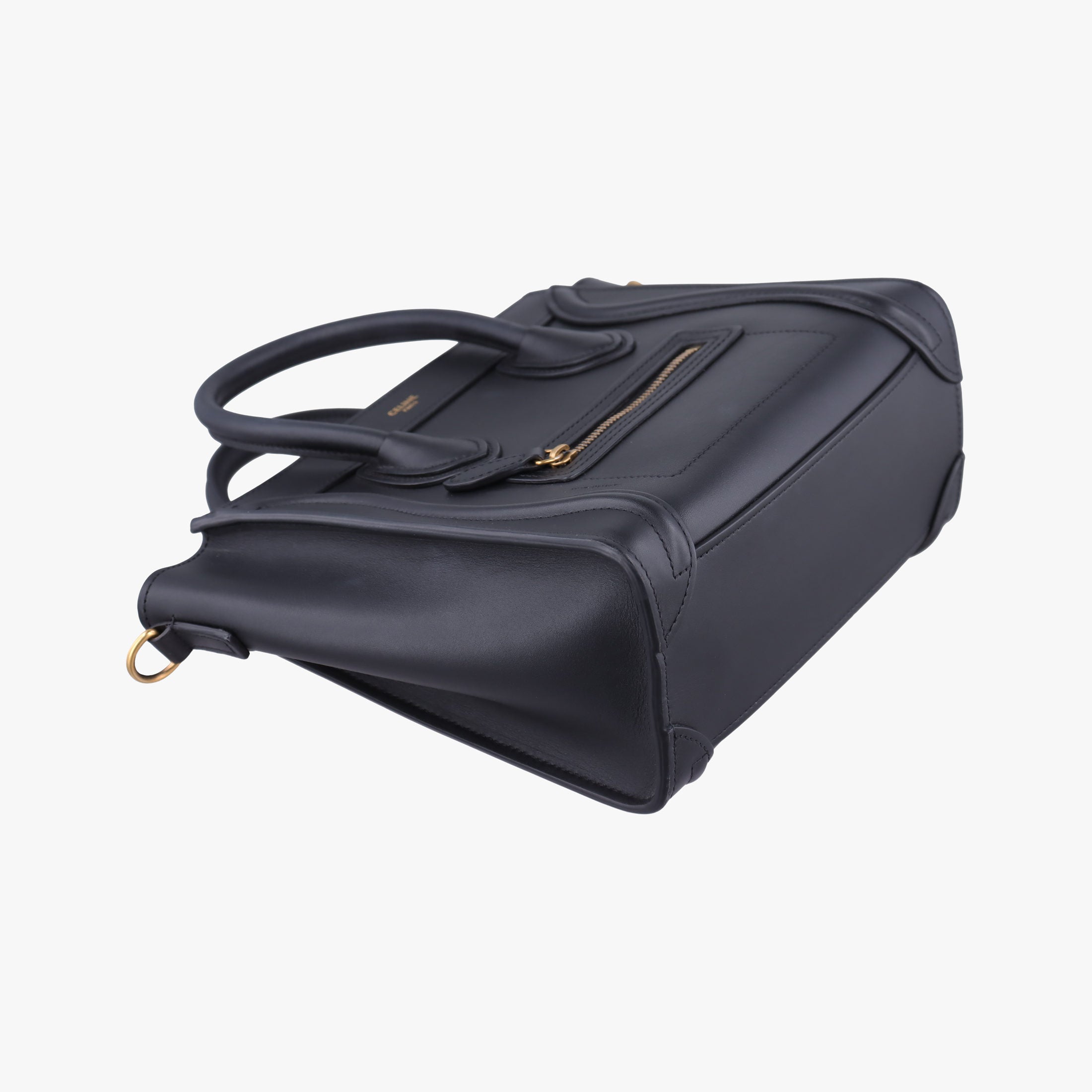 Pre-owned Celine luggage nano shopper Black Leather  shoulderbag | stylenewstar