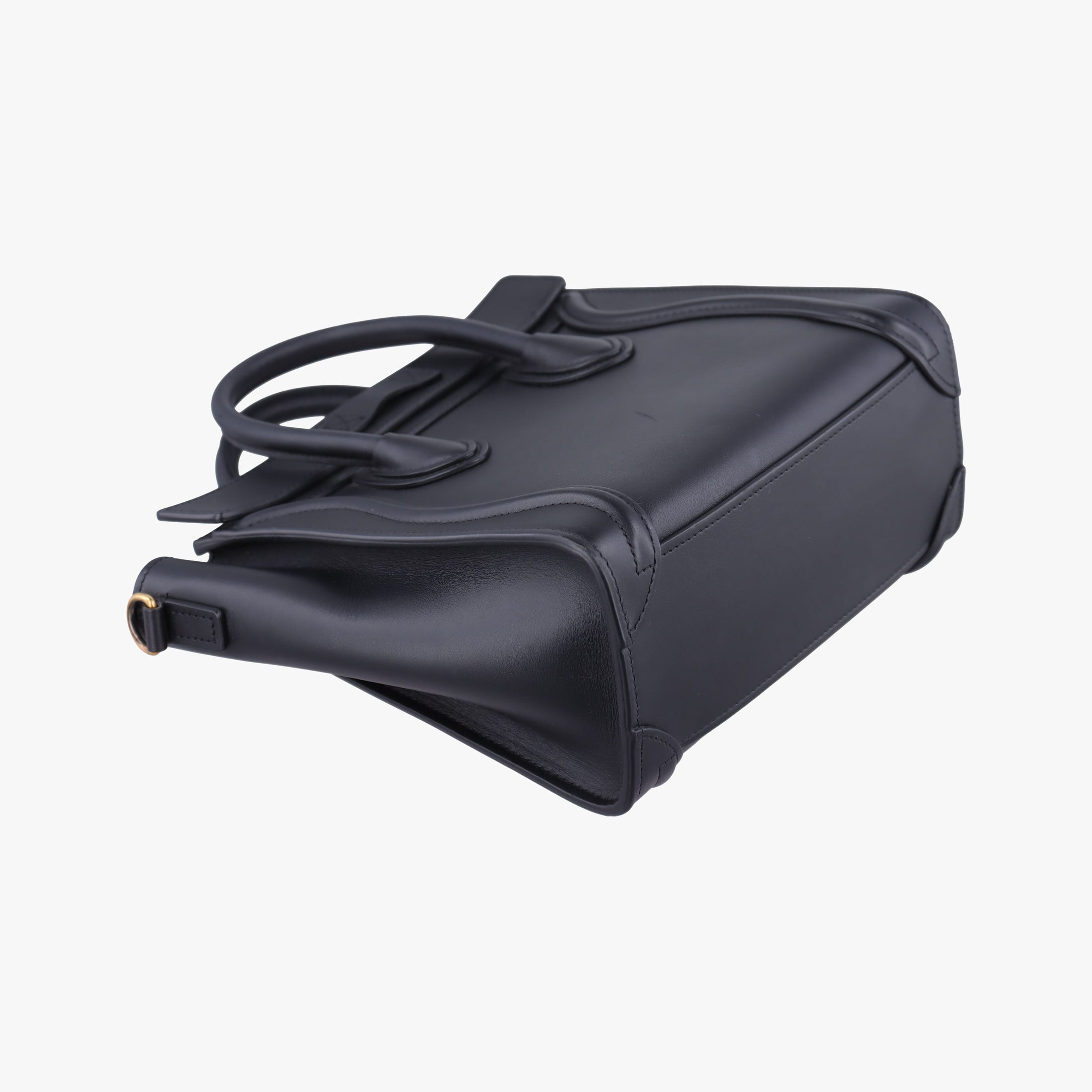 Pre-owned Celine luggage nano shopper Black Leather  shoulderbag | stylenewstar