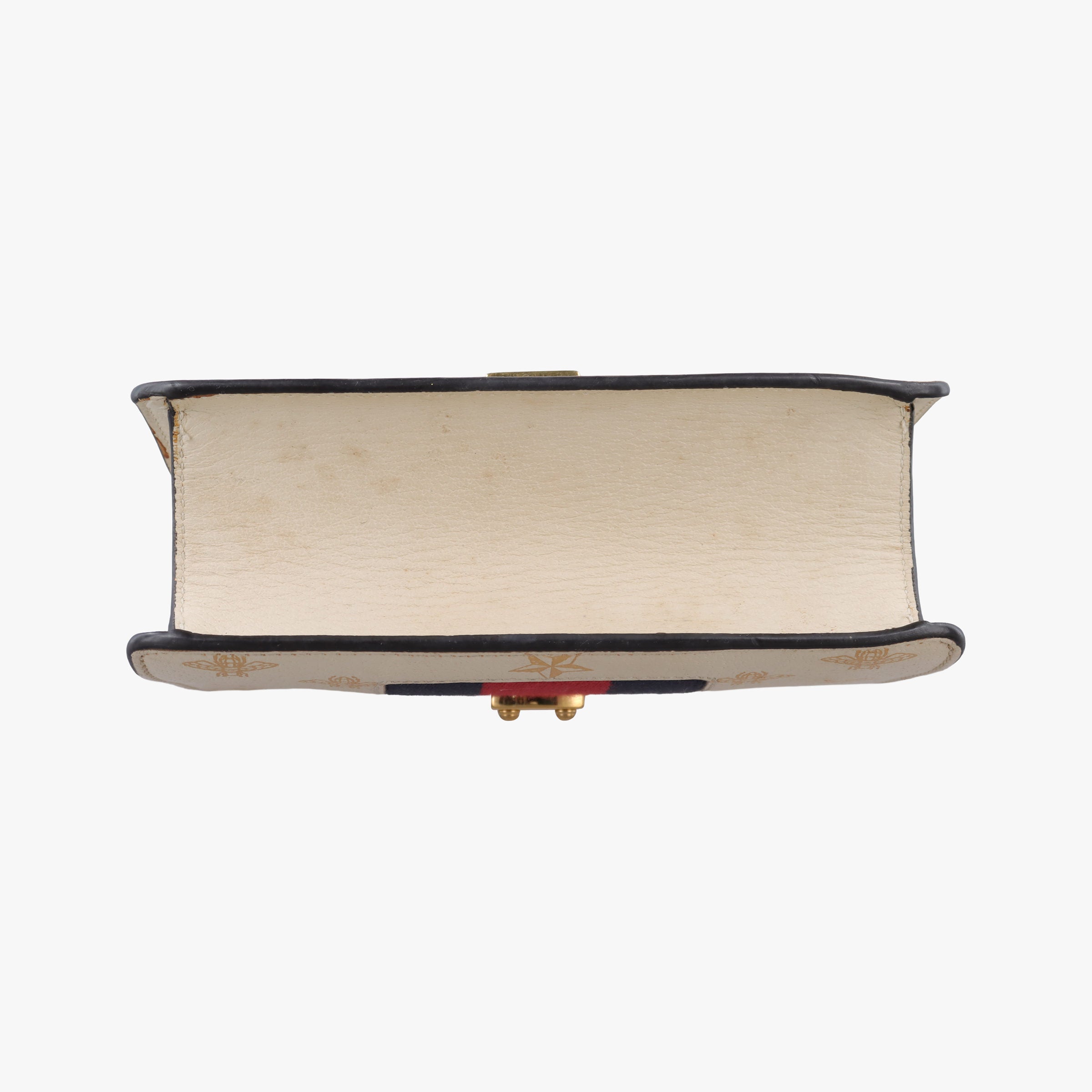 Pre-owned Gucci Sylvie White×black×red Leather 470270 shoulderbag | stylenewstar