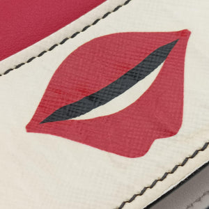 Secondhand Prada lip print Esplanade Red×white Leather 1BH043 shoulderbag | stylenewstar