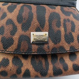 Pre-owned Dolce & Gabbana SICILY Leopard Multicolour PVC coated canvas  shoulderbag | stylenewstar