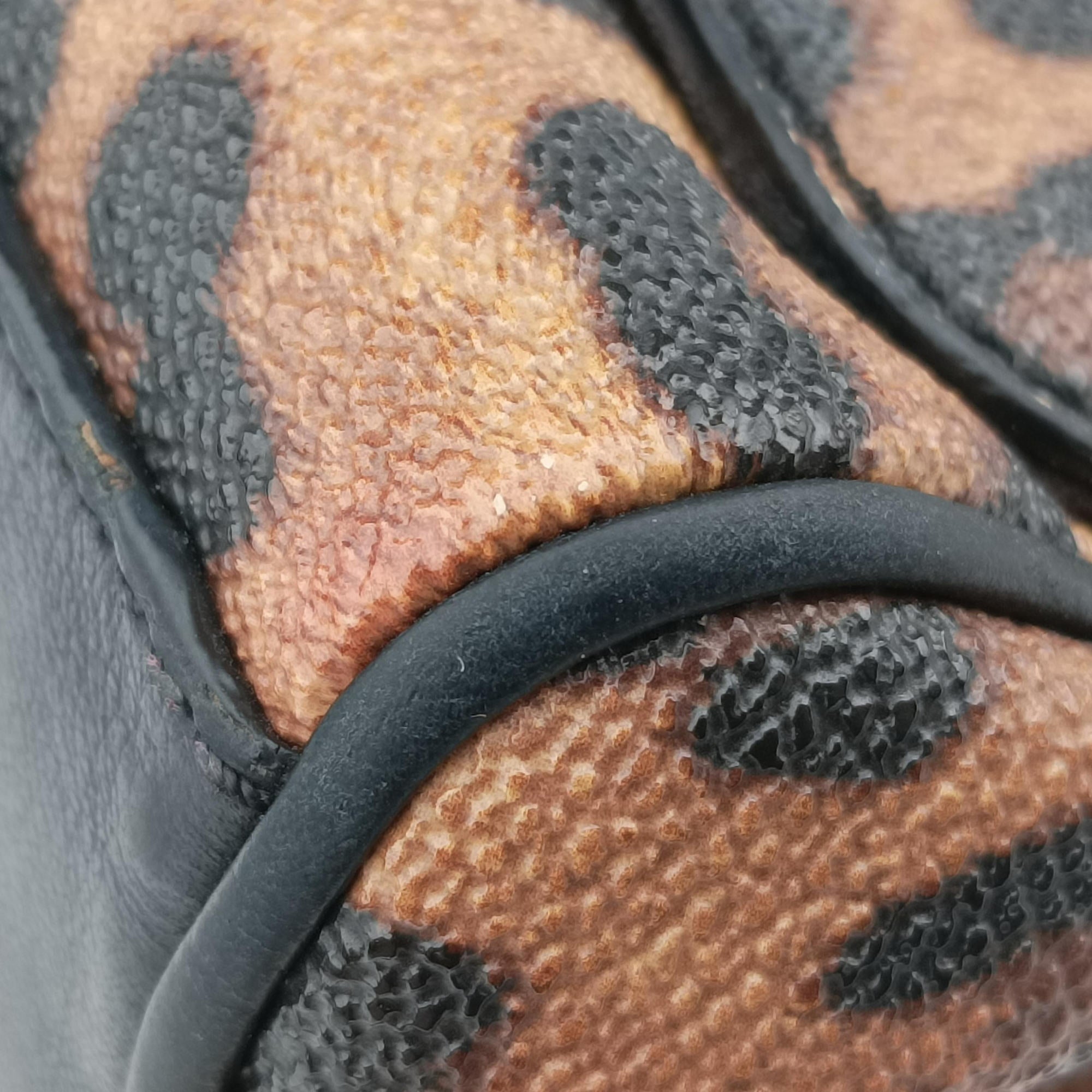 Pre-owned Dolce & Gabbana SICILY Leopard Multicolour PVC coated canvas  shoulderbag | stylenewstar