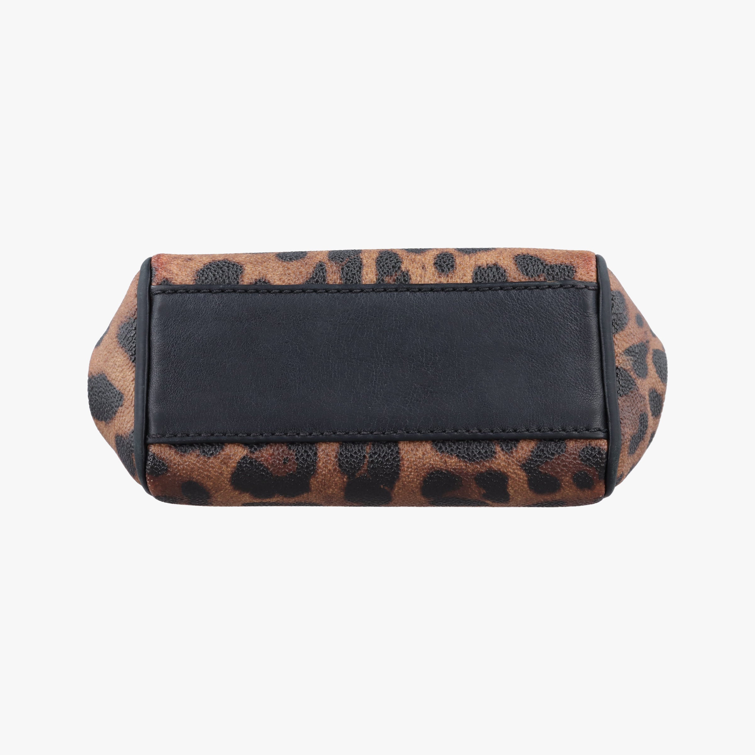Pre-owned Dolce & Gabbana SICILY Leopard Multicolour PVC coated canvas  shoulderbag | stylenewstar