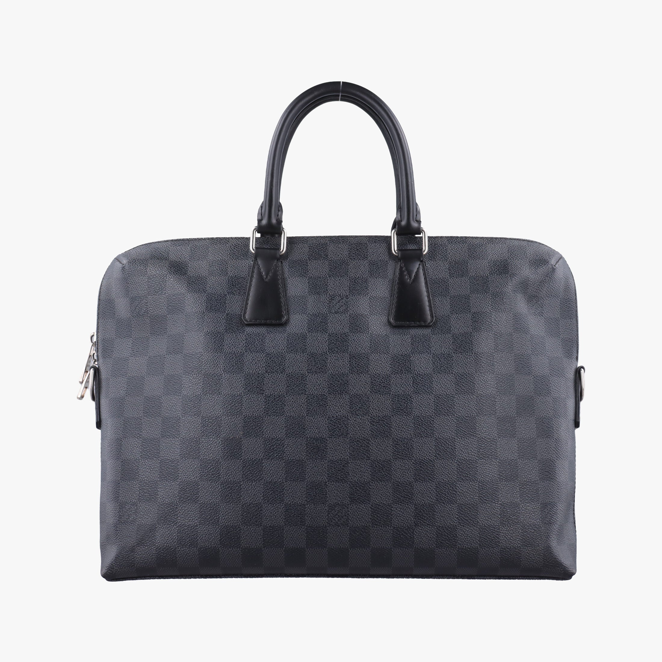 Pre-owned Louis Vuitton Porte Documents Jour Noir Damier Graphite N48224 handbag | stylenewstar