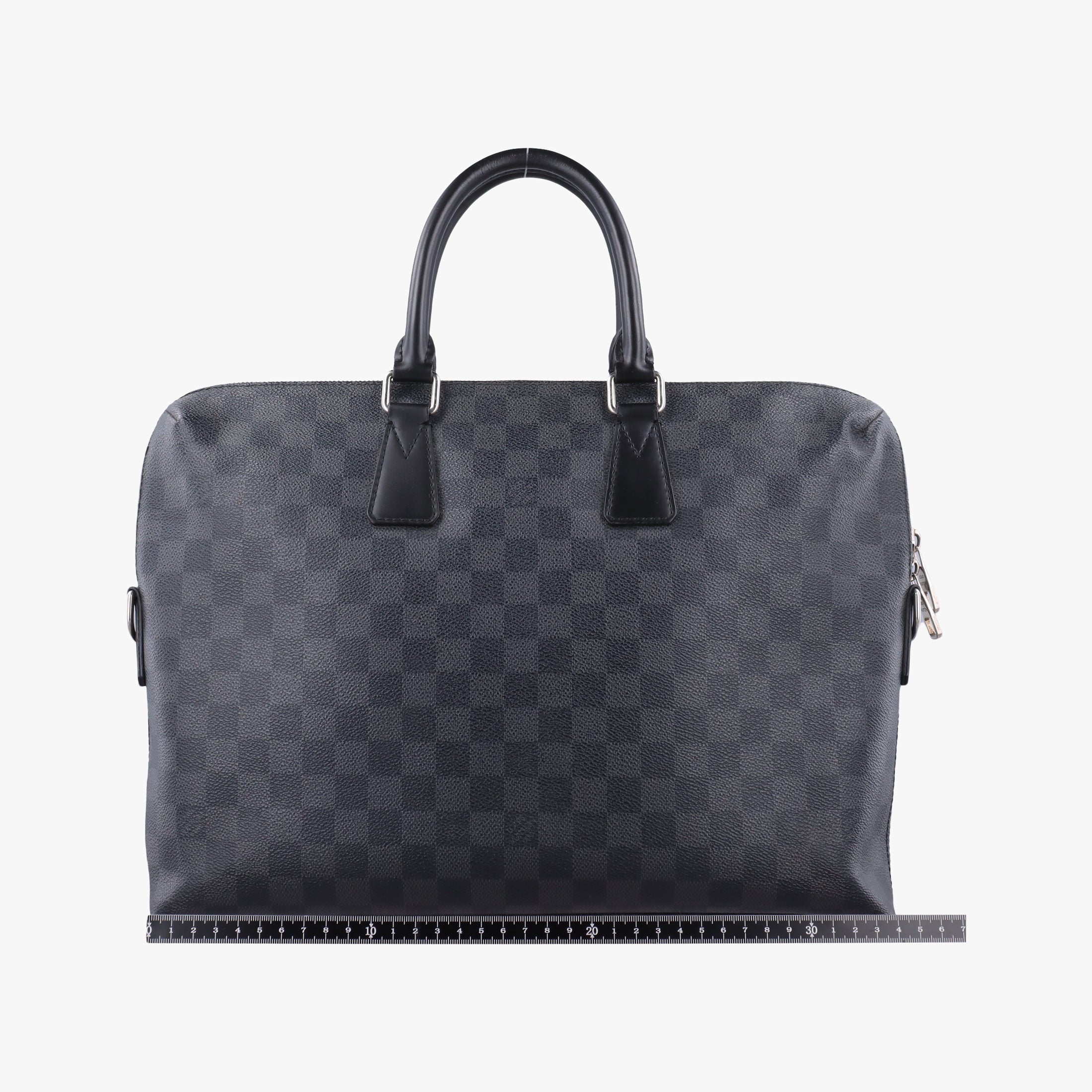 Pre-owned Louis Vuitton Porte Documents Jour Noir Damier Graphite N48224 handbag | stylenewstar