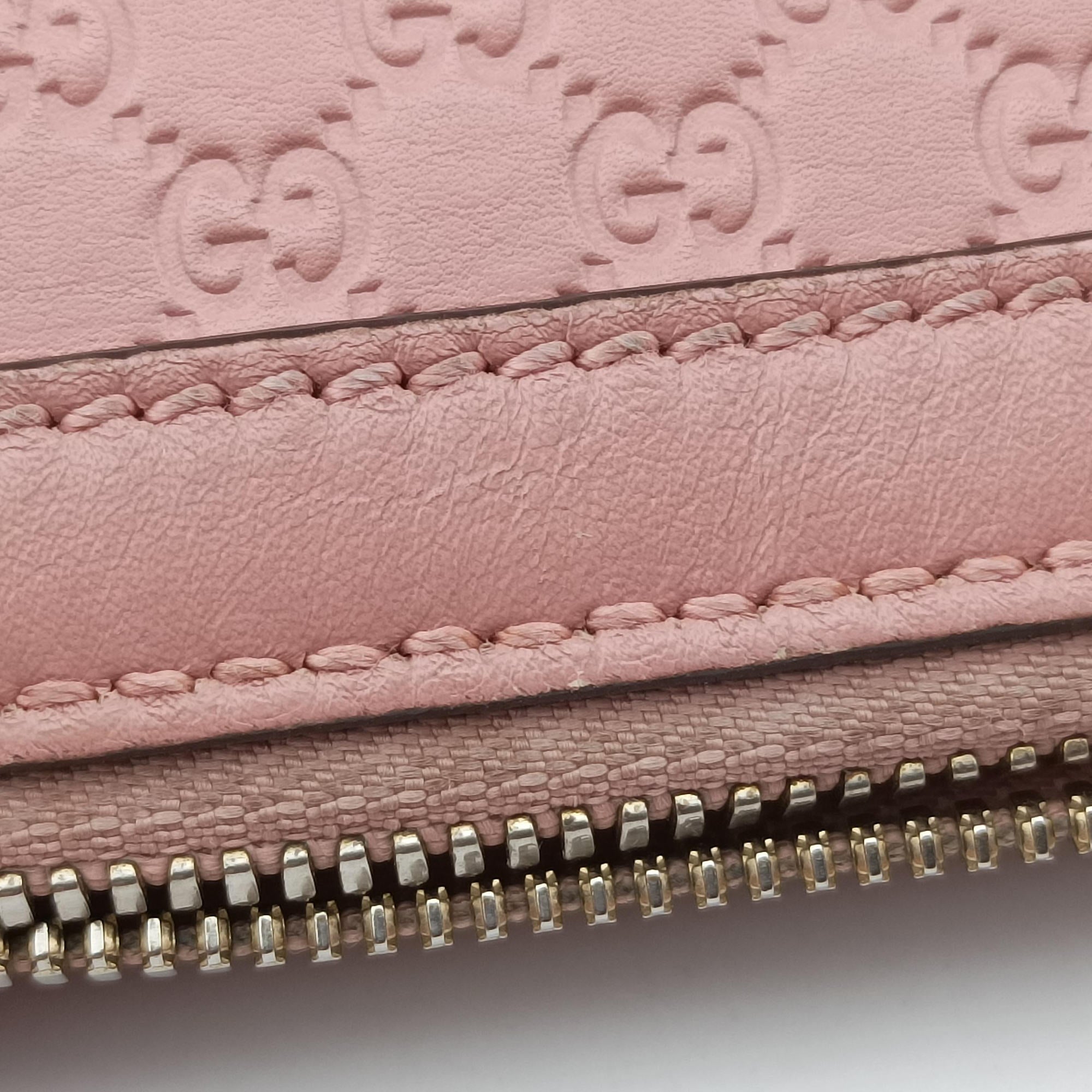 Pre-owned Gucci Microguccissima Pink Leather 449654 shoulderbag | stylenewstar