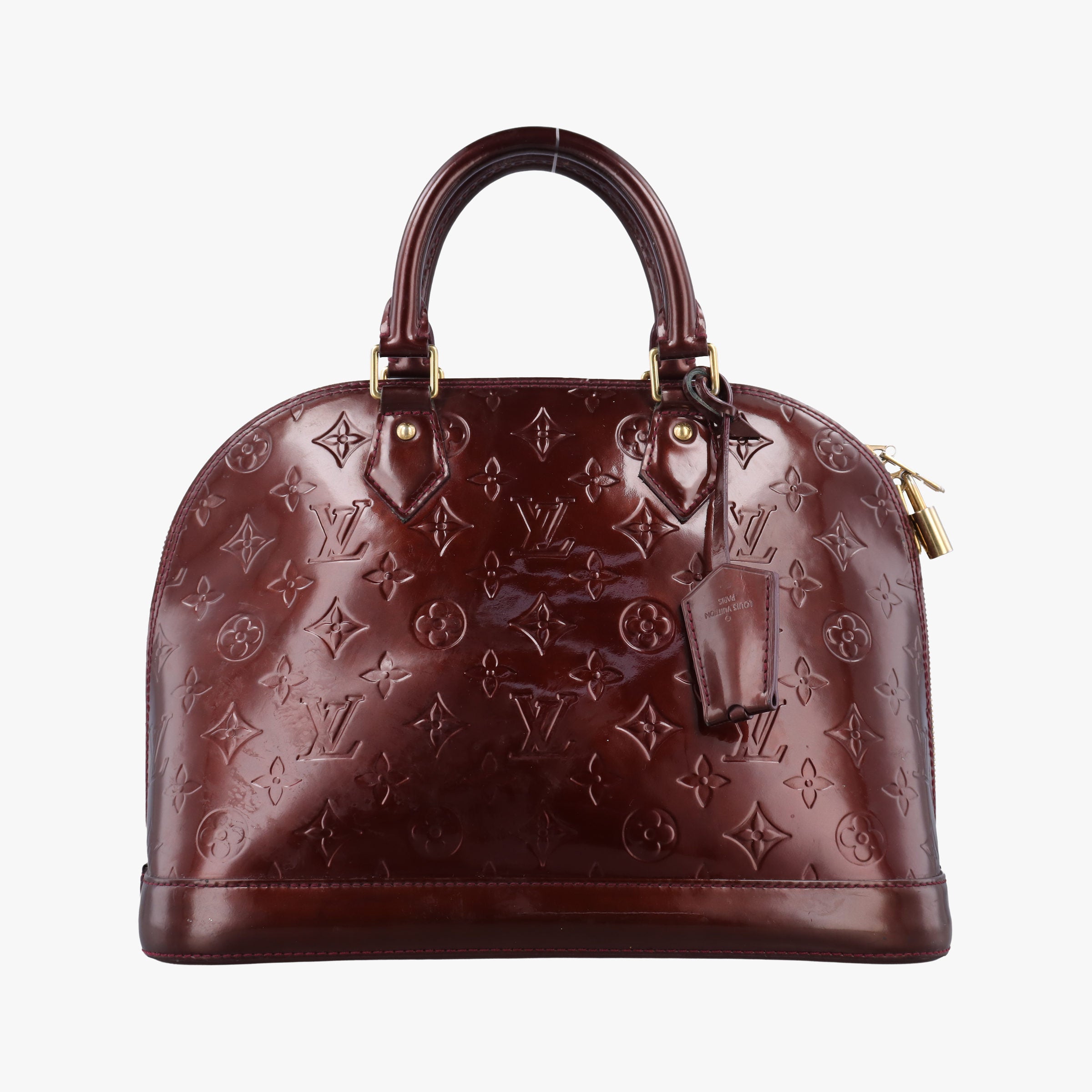 Pre-owned Louis Vuitton Alma PM AMARANTE Vernis M91611 handbag | stylenewstar
