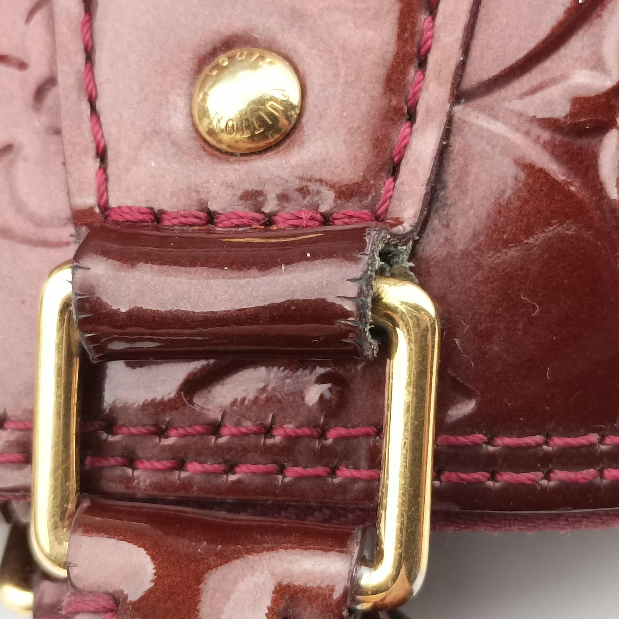 Pre-owned Louis Vuitton Alma PM AMARANTE Vernis M91611 handbag | stylenewstar