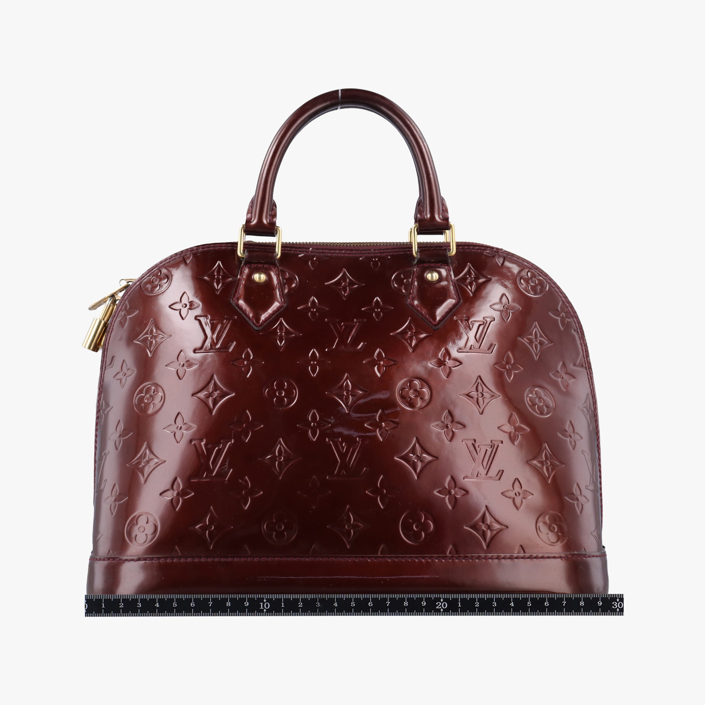 Pre-owned Louis Vuitton Alma PM AMARANTE Vernis M91611 handbag | stylenewstar