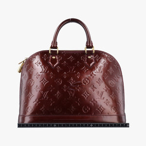 Pre-owned Louis Vuitton Alma PM AMARANTE Vernis M91611 handbag | stylenewstar