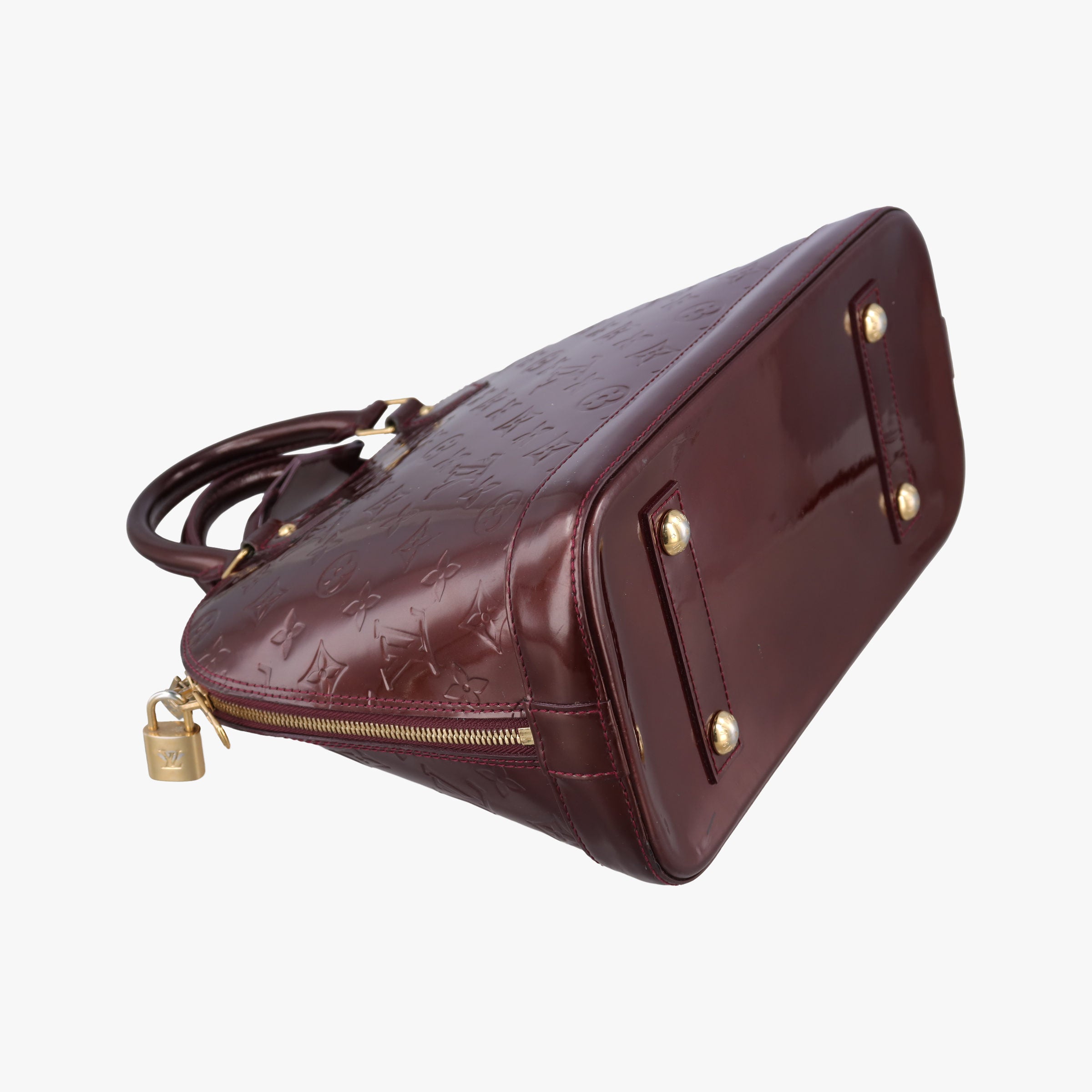Pre-owned Louis Vuitton Alma PM AMARANTE Vernis M91611 handbag | stylenewstar