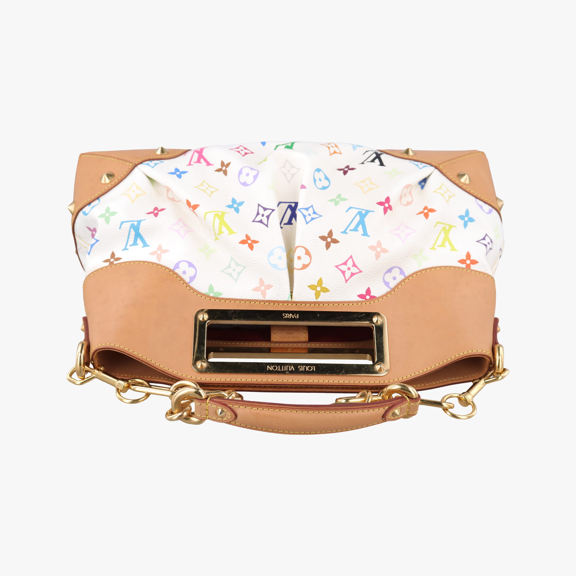 Pre-owned Louis Vuitton JUDY MM white Monogram Multicolor M40255 shoulderbag | stylenewstar