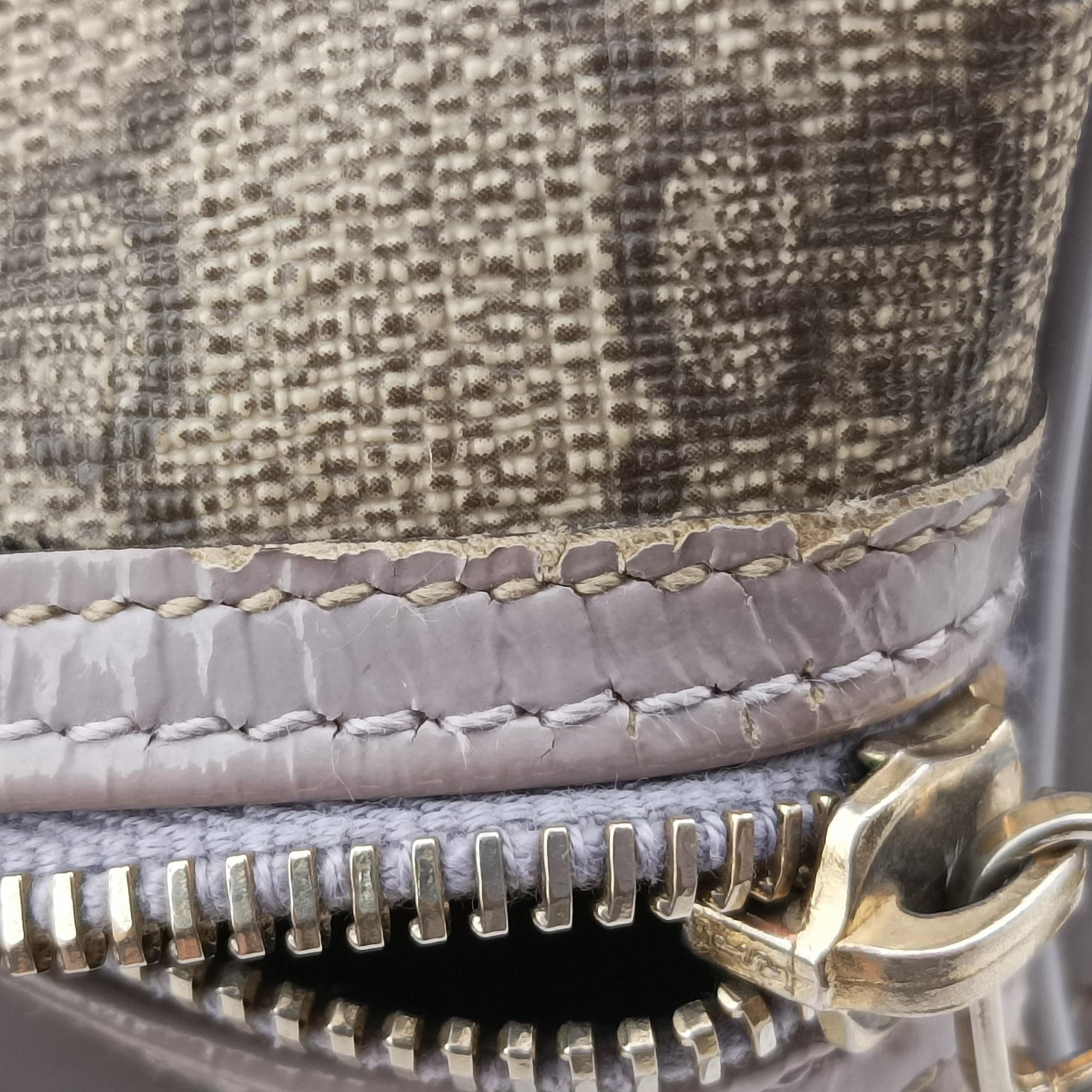 Vintage Gucci GG plus Spring Joy GG Supreme beige×purple PVC coated canvas×patent 193603 handbag | stylenewstar