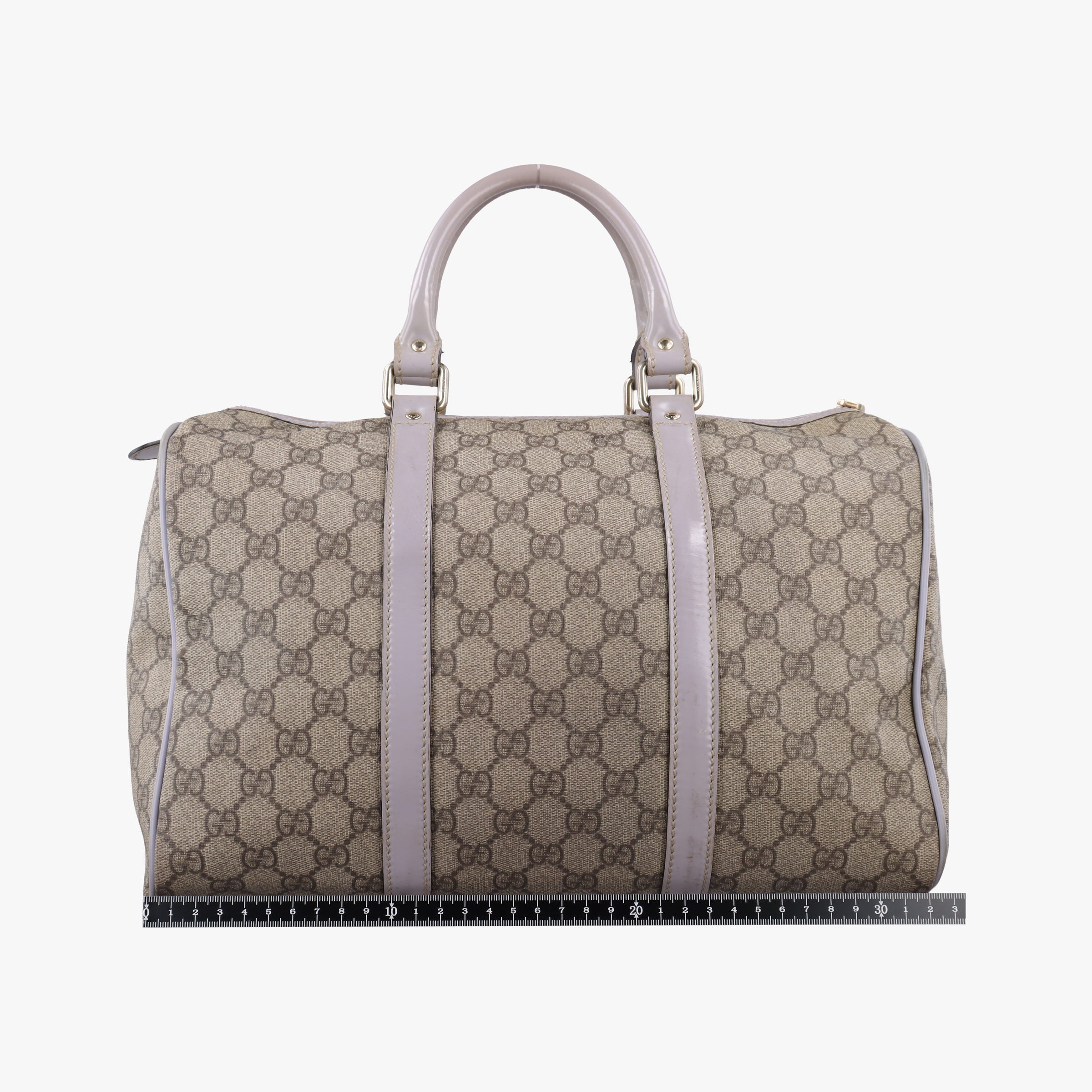 Vintage Gucci GG plus Spring Joy GG Supreme beige×purple PVC coated canvas×patent 193603 handbag | stylenewstar