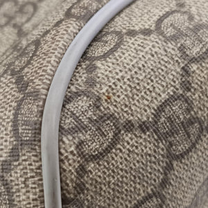 Vintage Gucci GG plus Spring Joy GG Supreme beige×purple PVC coated canvas×patent 193603 handbag | stylenewstar