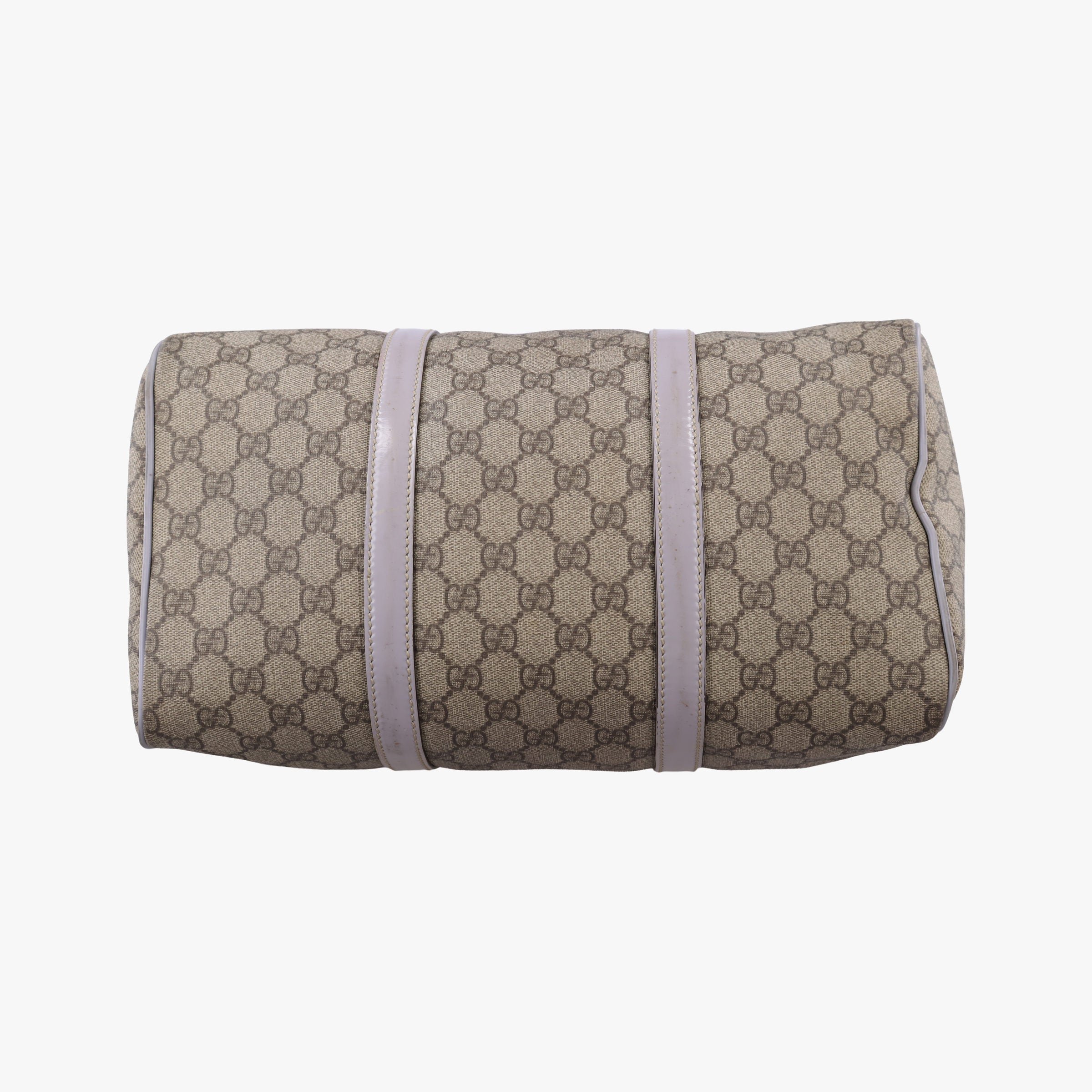 Vintage Gucci GG plus Spring Joy GG Supreme beige×purple PVC coated canvas×patent 193603 handbag | stylenewstar