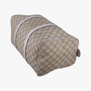 Vintage Gucci GG plus Spring Joy GG Supreme beige×purple PVC coated canvas×patent 193603 handbag | stylenewstar