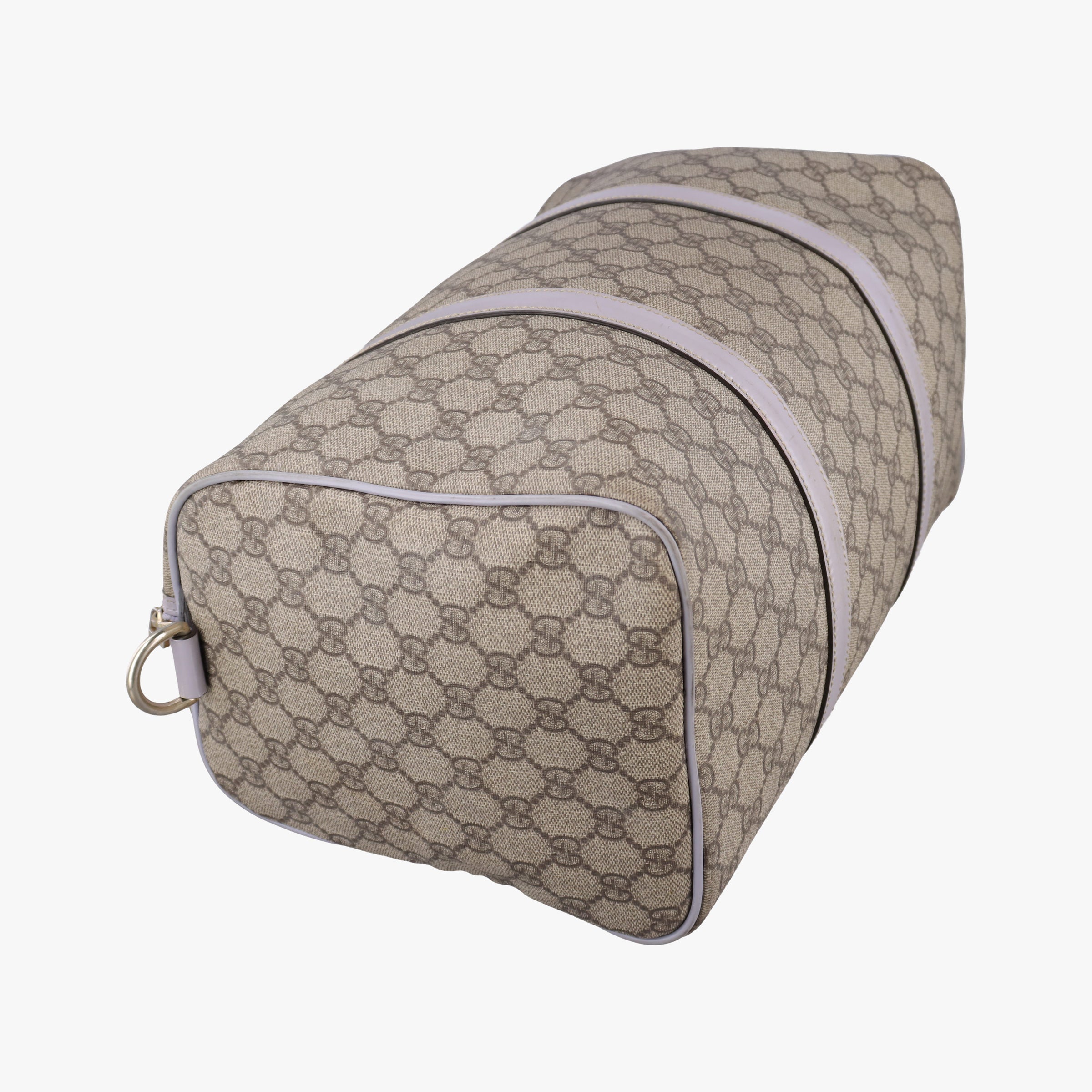 Vintage Gucci GG plus Spring Joy GG Supreme beige×purple PVC coated canvas×patent 193603 handbag | stylenewstar